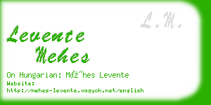 levente mehes business card